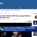 Politikus PPP Haji Lulung Meninggal Dunia