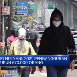 Sri Mulyani Sebut Pengangguran Turun 670.000 Orang di 2021