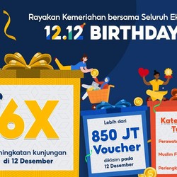 12.12 Birthday Sale, Kunjungan Shopee Melonjak 6x Lipat