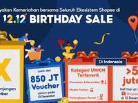 12.12 Birthday Sale, Kunjungan Shopee Melonjak 6x Lipat
