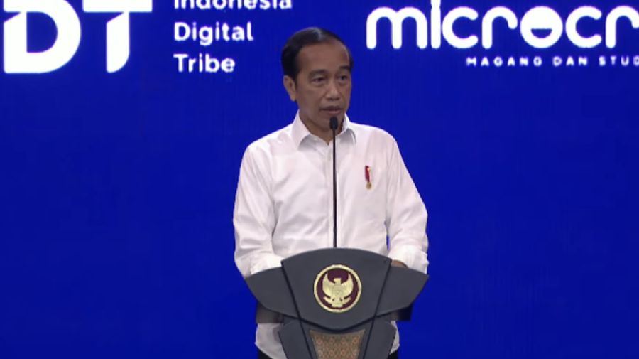 Presiden Joko Wiodo dalam acara Akselerasi Generasi Digital (Tangkapan Layar via Youtube KEMENTERIAN BUMN RI)