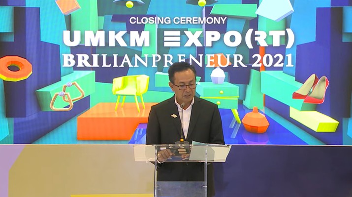 Direktur BRI Amam Sukriyanto Closing Ceremony UMKM EXPO(RT) BRILianpreneur 2021.
