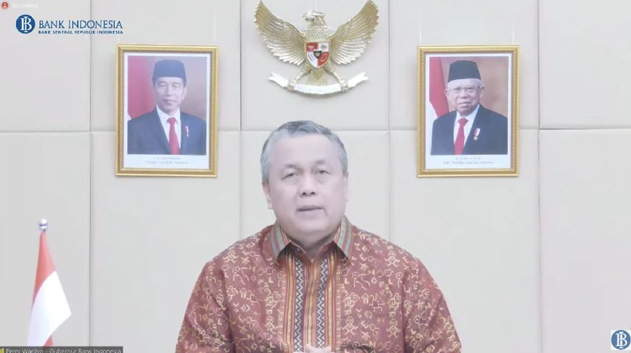 Gubernur BI Perry Warjiyo Saat Pengumuman Hasil Rapat Dewan Gubernur Bulanan Bulan Desember 2021. (Tangkapan Layar via Youtube Bank Indonesia)