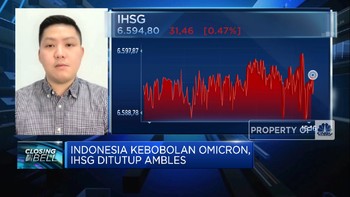 Indonesia Kebobolan Omicron, IHSG Ditutup Ambles