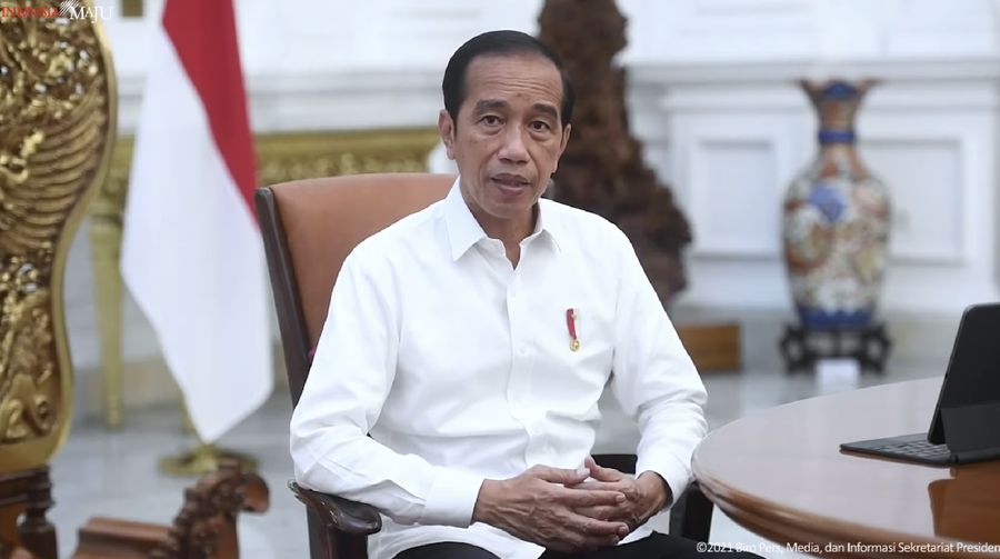 Keterangan Pers Presiden Jokowi terkait Perkembangan Covid-19, Istana Merdeka,16 Desember 2021 (Tangkapan Layar via Youtube Sekretariat Presiden)