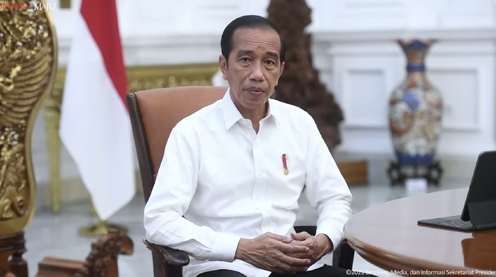 Keterangan Pers Presiden Jokowi terkait Perkembangan Covid-19, Istana Merdeka,16 Desember 2021 (Tangkapan Layar via Youtube Sekretariat Presiden)