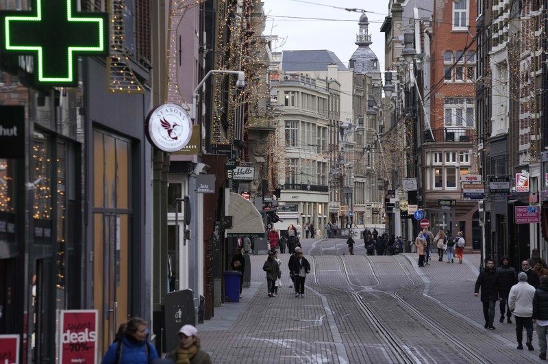 Suasana di Belanda saat lockdown. (AP/Peter Dejong)