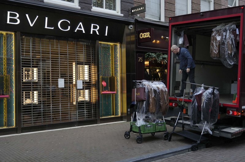 Suasana di Belanda saat lockdown. (AP/Peter Dejong)