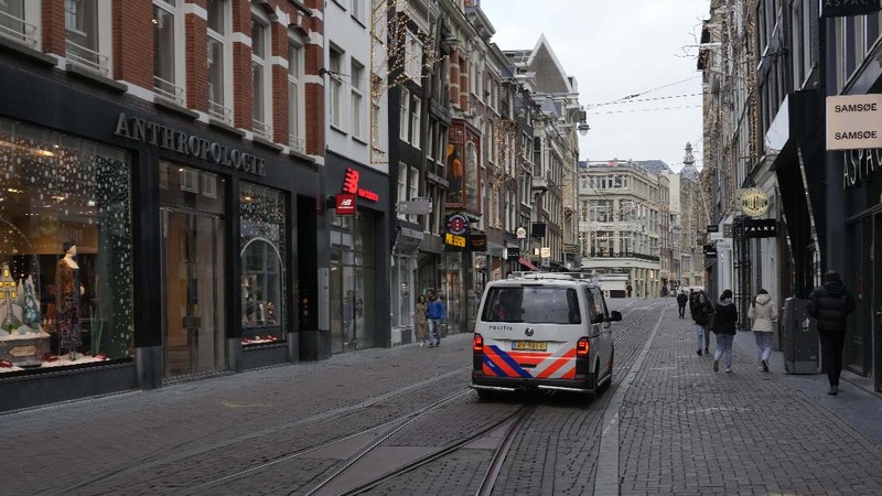 Suasana di Belanda saat lockdown. (AP/Peter Dejong)