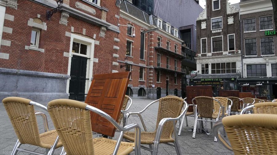Suasana di Belanda saat lockdown. (AP/Peter Dejong)