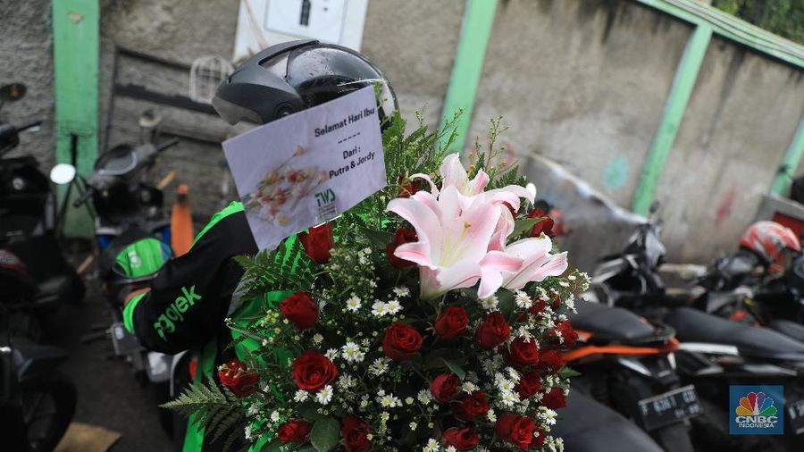 Pasar kembang Rawa Belong. (CNBC Indonesia/Muhammad Sabki)