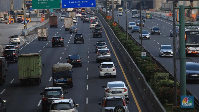 Ilustrasi tol dalam kota (CNBC Indonesia/Muhammad Sabki)
