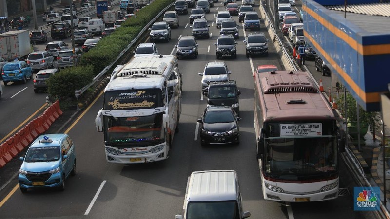 Ilustrasi tol dalam kota (CNBC Indonesia/Muhammad Sabki)