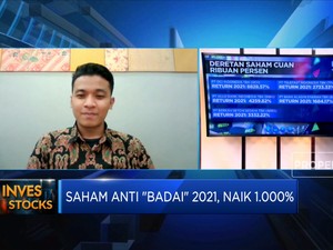 Review Saham Anti 'Badai' 2021, Ada Yang Naik 1000 %
