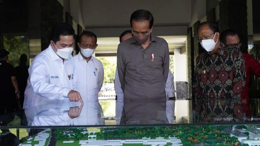 Groundbreaking Bali International Hospital. (Twitter/ErickThohir)