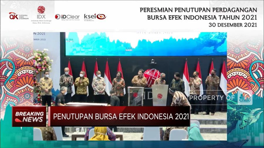 Penutupan Bursa Efek Indonesia 2021, IHSG Menguat 10% (ytd) (CNBC Indonesia TV)