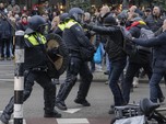Adu Jotos! Potret Belanda Demo Besar-besaran Tolak Lockdown
