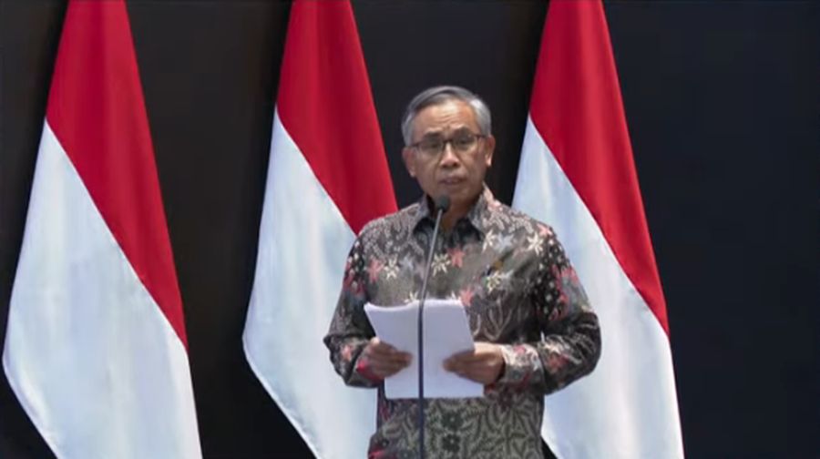 Ketua Dewan Komisioner Otoritas Jasa Keuangan (OJK) Wimboh Santoso Saat Peresmian Pembukaan Perdagangan BEI Tahun 2022. (Tangkapan Layar Youtube Indonesia Stock Exchange)