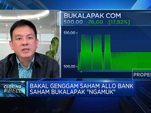 Bakal Genggam Saham Allo Bank, Saham Bukalapak 'Ngamuk'