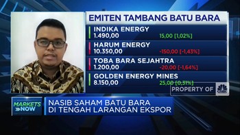 Ekspor Dilarang, Begini Nasib Saham Emiten Batu Bara