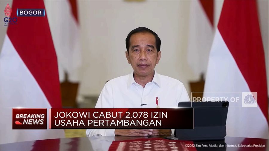 Jokowi Cabut 2.078 Izin Usaha Pertambangan  (CNBC Indonesia TV)