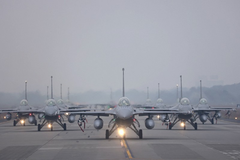 Jet tempur F-16V (REUTERS/ANN WANG) Jet tempur F-16V (REUTERS/ANN WANG)