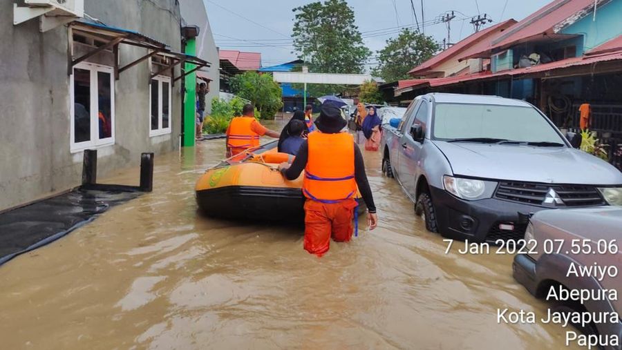 Bencana Hidrometeorologi Basah di Kota Jayapura (ist via BNPB)