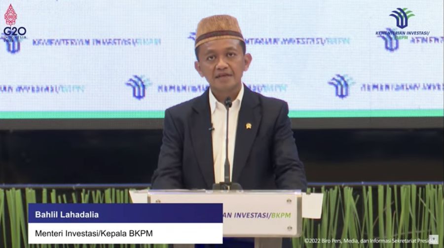 Keterangan Pers Menteri Investasi dan Kepala BKPM Bahlil Lahadalia tentang Pencabutan IUP, HGU dan HGB, 7 Desember 2022. (Tangkapan Layar Youtube Sekretariat Presiden)