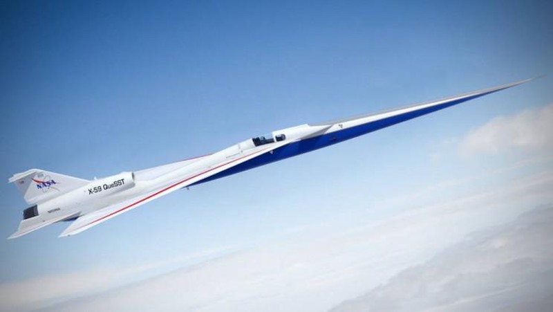 Pesawat Jet Supersonik X-59 bakal menjalani pengujian struktural di markas NASA di Fort Worth, Texas. (Dok: Lockheed Martin/NASA/slashgear)
