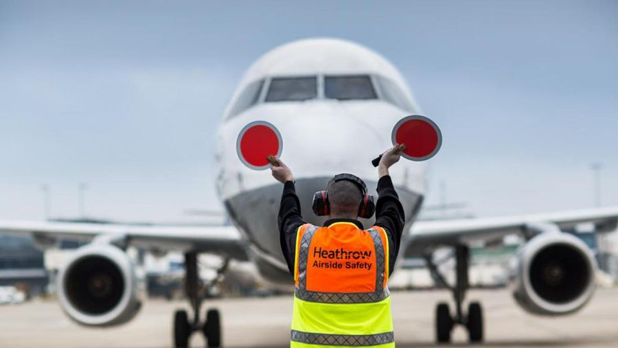 aircraft marshaller (Erik Romanenko/TASS.No use Russia via REUTERS)