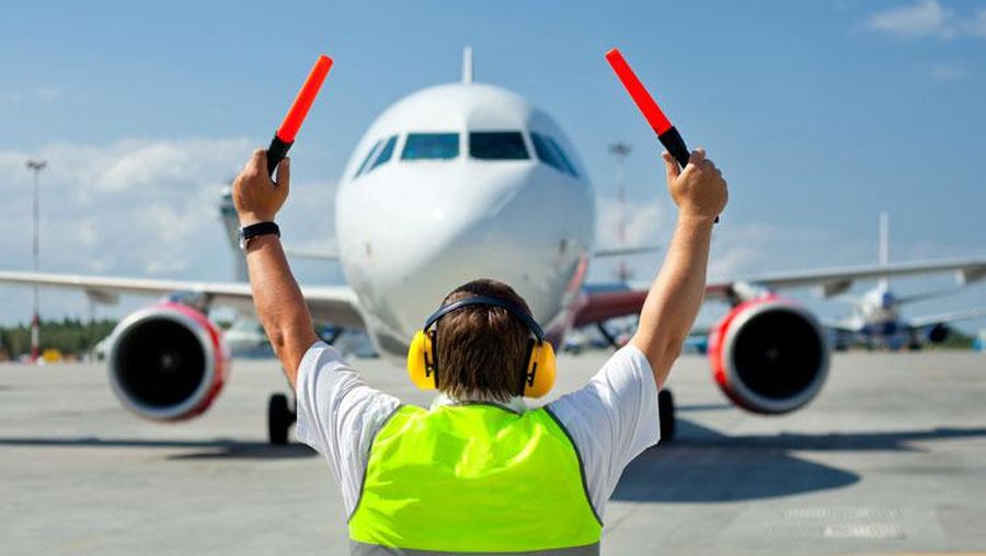aircraft marshaller (Erik Romanenko/TASS.No use Russia via REUTERS)