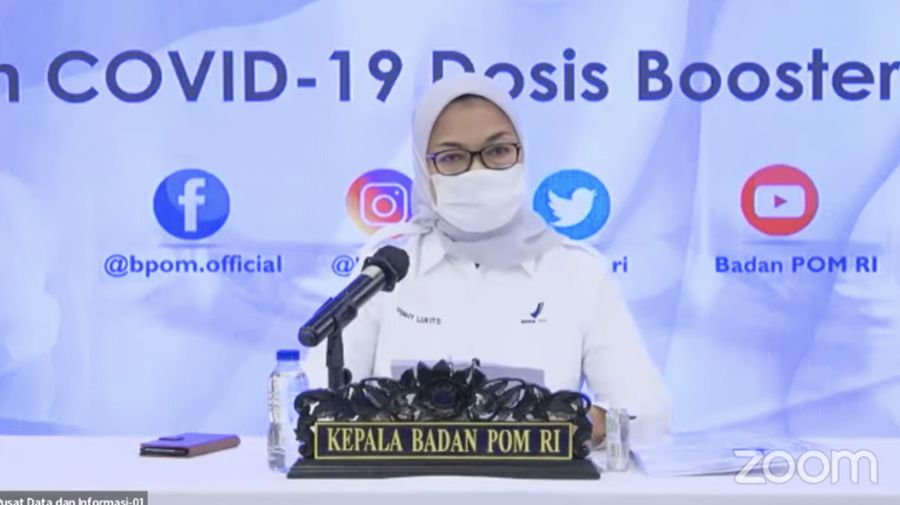 Kepala badan POM RI, Penny K. Lukito (Tangkapan layar Youtube Badan POM RI)
