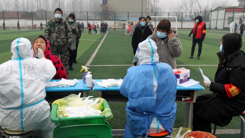 lonjakan kasus covid di China (AP/Sun Fanyue)