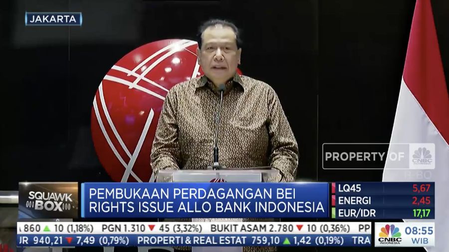 Chairul Tanjung di Bursa Efek Indonesia (Tangkapan layar CNBC Indonesia TV)