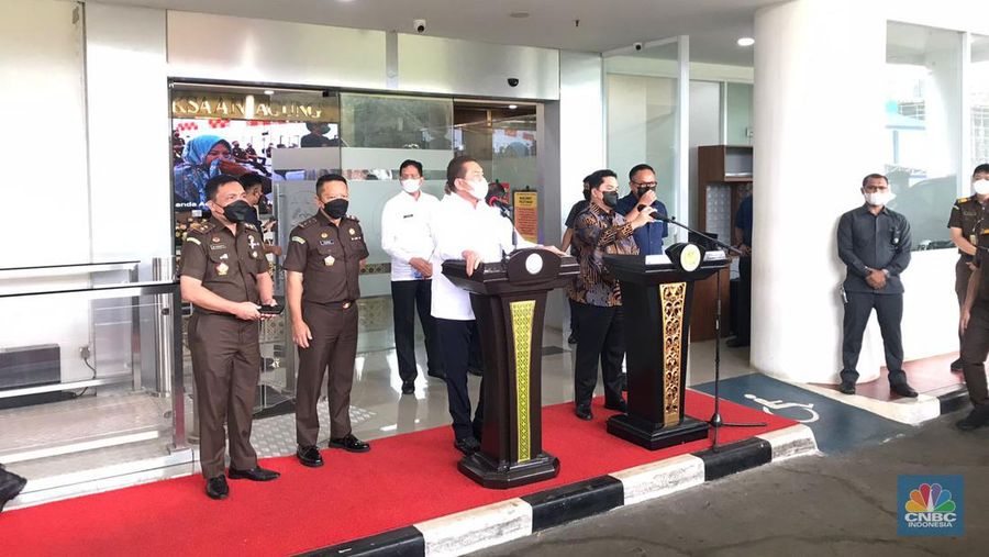 Prescon Kejagung (CNBC Indonesia/Ratu Rina)
