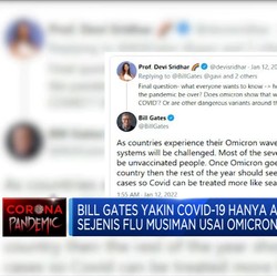 Bill Gates Yakin Covid-19 Hanya Akan Jadi Sejenis Flu Musiman