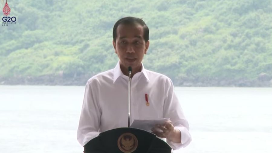 Presiden Jokowi Luncurkan Injourney Holding Pariwisata dan Pendukung, Lombok Tengah, 13 Januari 2022 (Tangkapan layar youtube setpres RI)