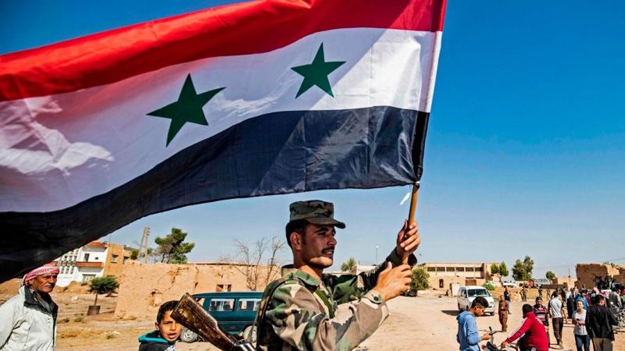 Ilustrasi bendera Suriah. File/AP