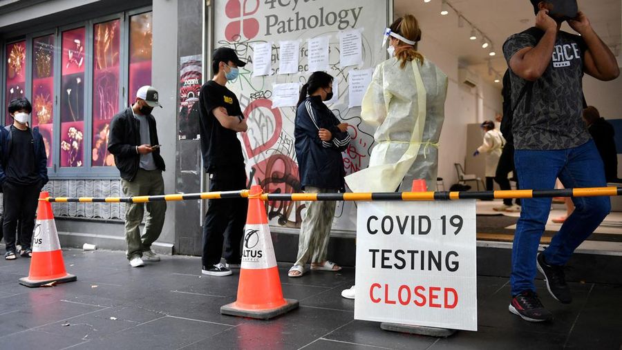 Lonjakan kasus covid di Australia (via REUTERS/STRINGER)