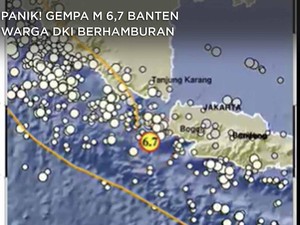 Panik! Gempa M 6,7 Banten, Warga DKI Berhamburan