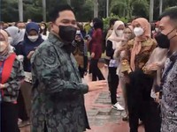 Gempa M 6,7, Erick Thohir Ikut Keluar Gedung Bersama Pegawai
