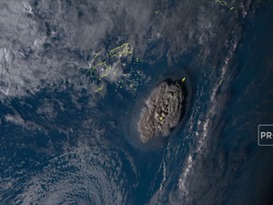 Ngeri! Begini Penampakan Letusan Dahsyat Gunung di Tonga