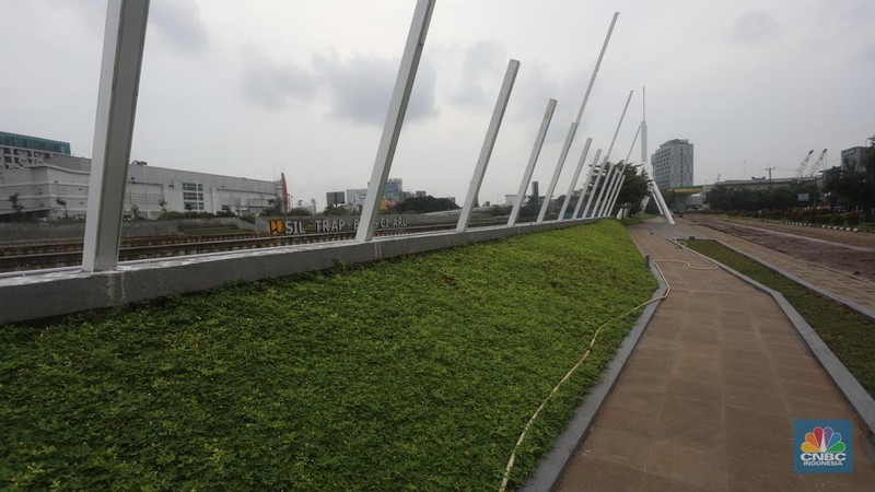 Proyek revitalisasi Kalimalang tahap II yang digadang-gadang mirip dengan Sungai Cheonggyecheon di Seoul Korea Selatan (CNBC Indonesia/Tri Susilo)