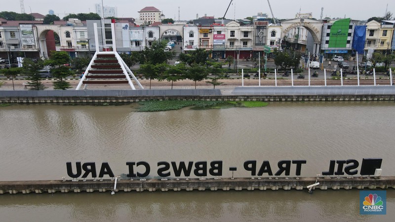 Wisata Air di Kalimalang, Sungai Kalimalang Bekasi (CNBC Indonesia/Andrean Kristianto)