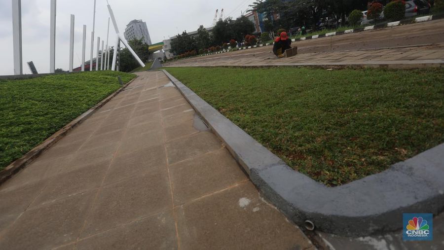 Proyek revitalisasi Kalimalang tahap II yang digadang-gadang mirip dengan Sungai Cheonggyecheon di Seoul Korea Selatan (CNBC Indonesia/Tri Susilo)