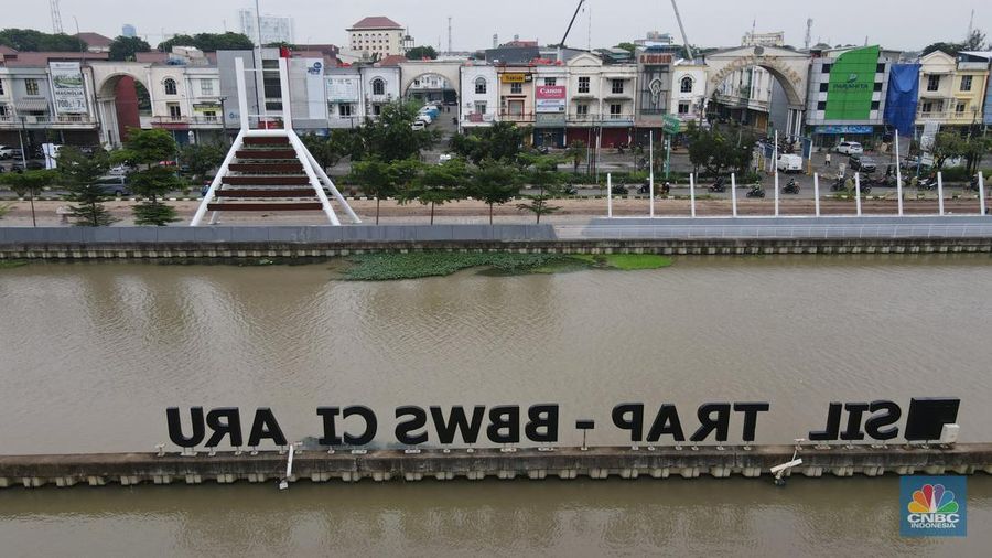 Wisata Air di Kalimalang, Sungai Kalimalang Bekasi (CNBC Indonesia/Andrean Kristianto)