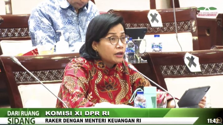 KOMISI XI DPR RI RAPAT KERJA DENGAN MENTERI KEUANGAN RI, SRI MULYANI (Tangakapan Layar Youtube) KOMISI XI DPR RI RAPAT KERJA DENGAN MENTERI KEUANGAN RI, SRI MULYANI (Tangakapan Layar Youtube)