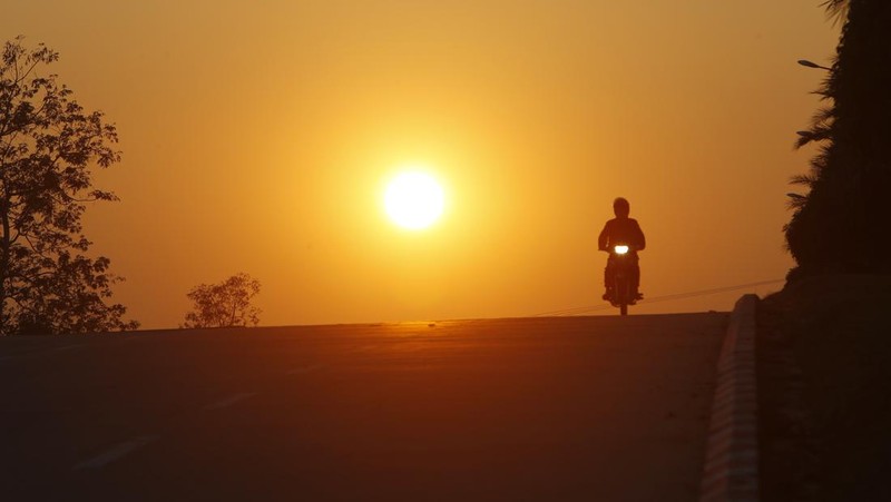 The sky shines before the sun rise on the new year day in Naypyitaw, Myanmar, Tuesday, Jan. 1, 2019. (AP Photo/Aung Shine Oo)