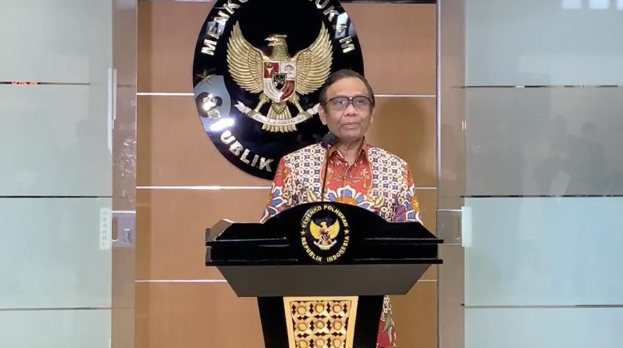 Menkopolhukam, Mahfud MD Preskon Perkembangan Satgas BLBI (Tangkapan Layar Youtube)