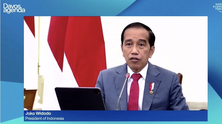 Presiden Joko Widodo hadiri World Economic Forum, Istana Kepresidenan Bogor, 20 Januari 2022 (Tangkapan Layar Youtube)
